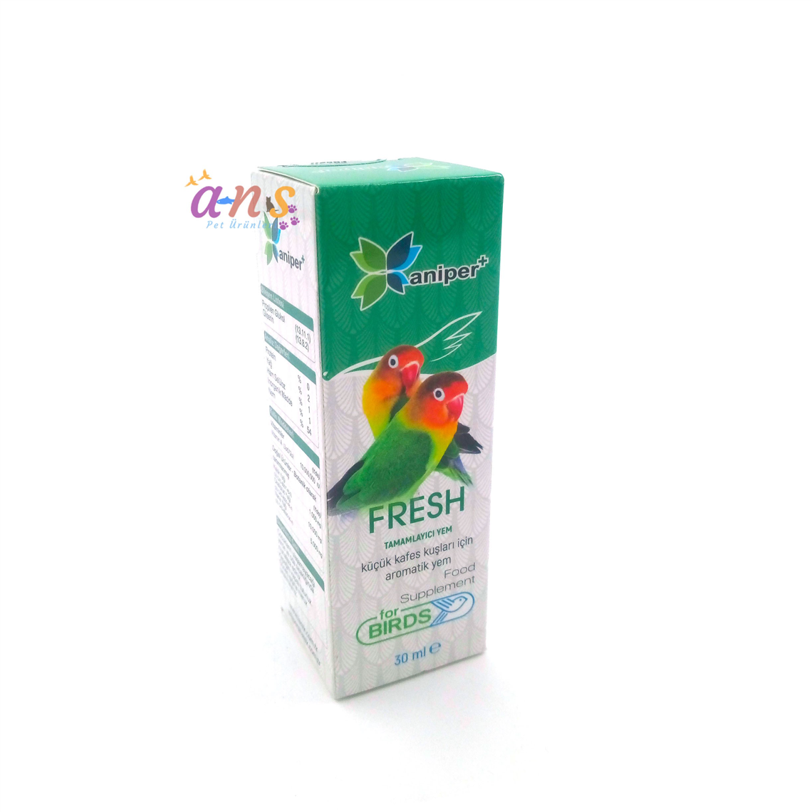 ANİPER FRESH  KÜÇÜK KAFES KUŞLARI İÇİN TAMAMLAYICI YEM 30 ML
