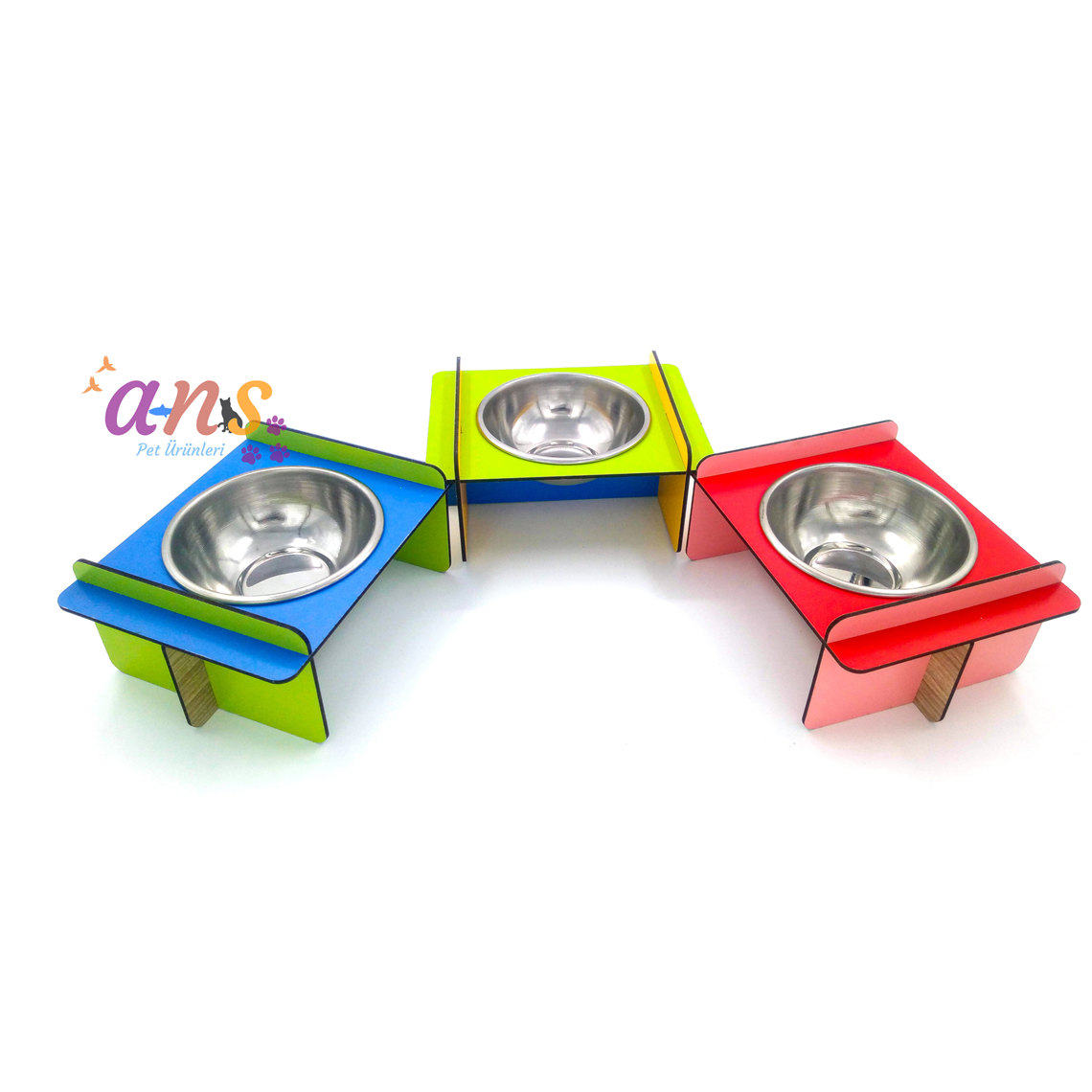 APCO TEKLİ TAHTA ÇELİK MAMA KABI