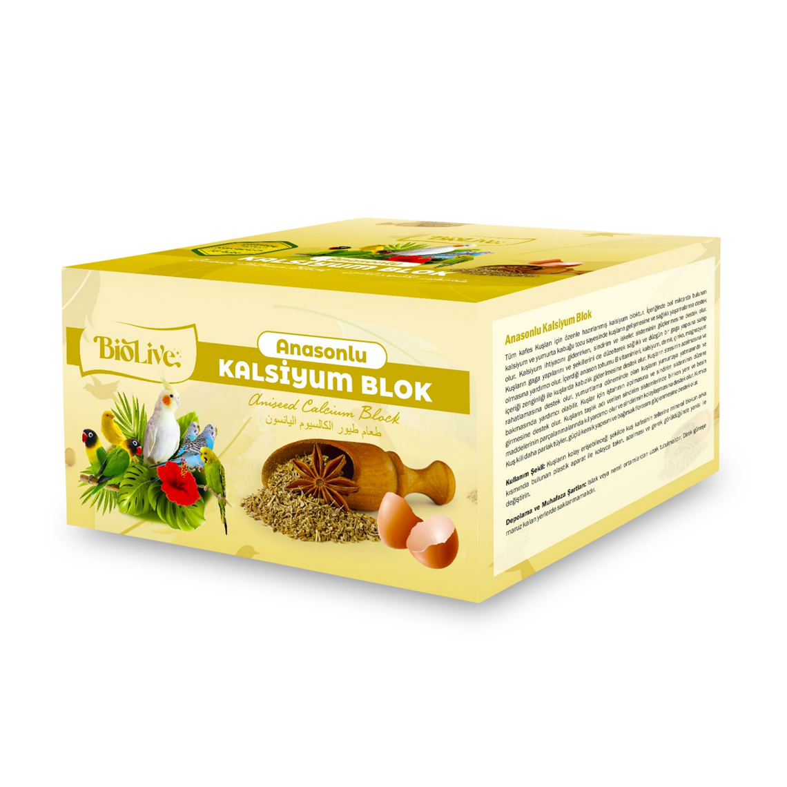 BİOLİVE ANASONLU KALSİYUM BLOK 18Lİ