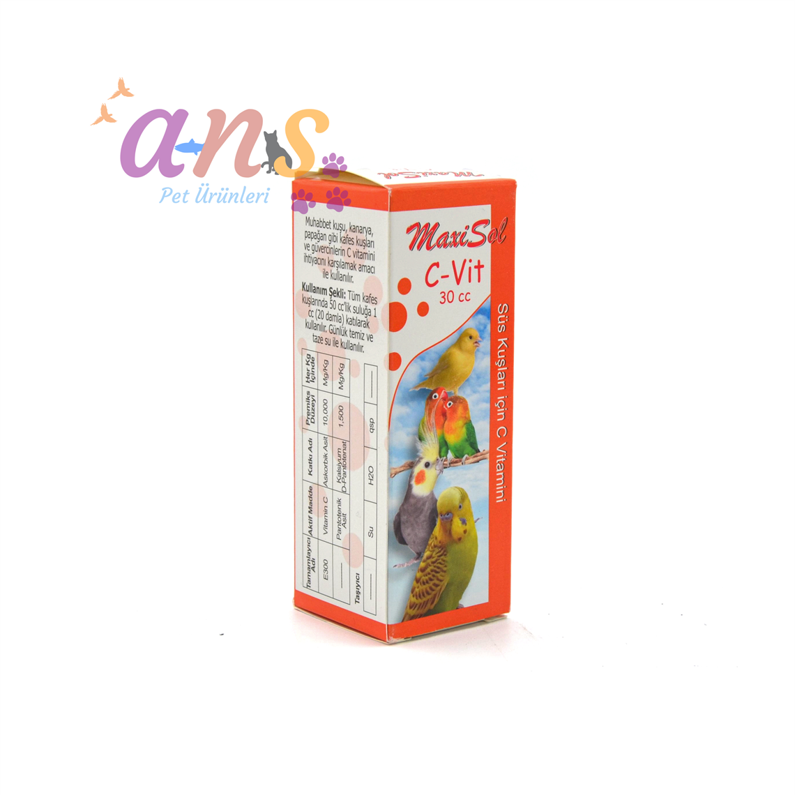 MAXİSOL  C VİT KUŞ VİTAMİN 30 CC