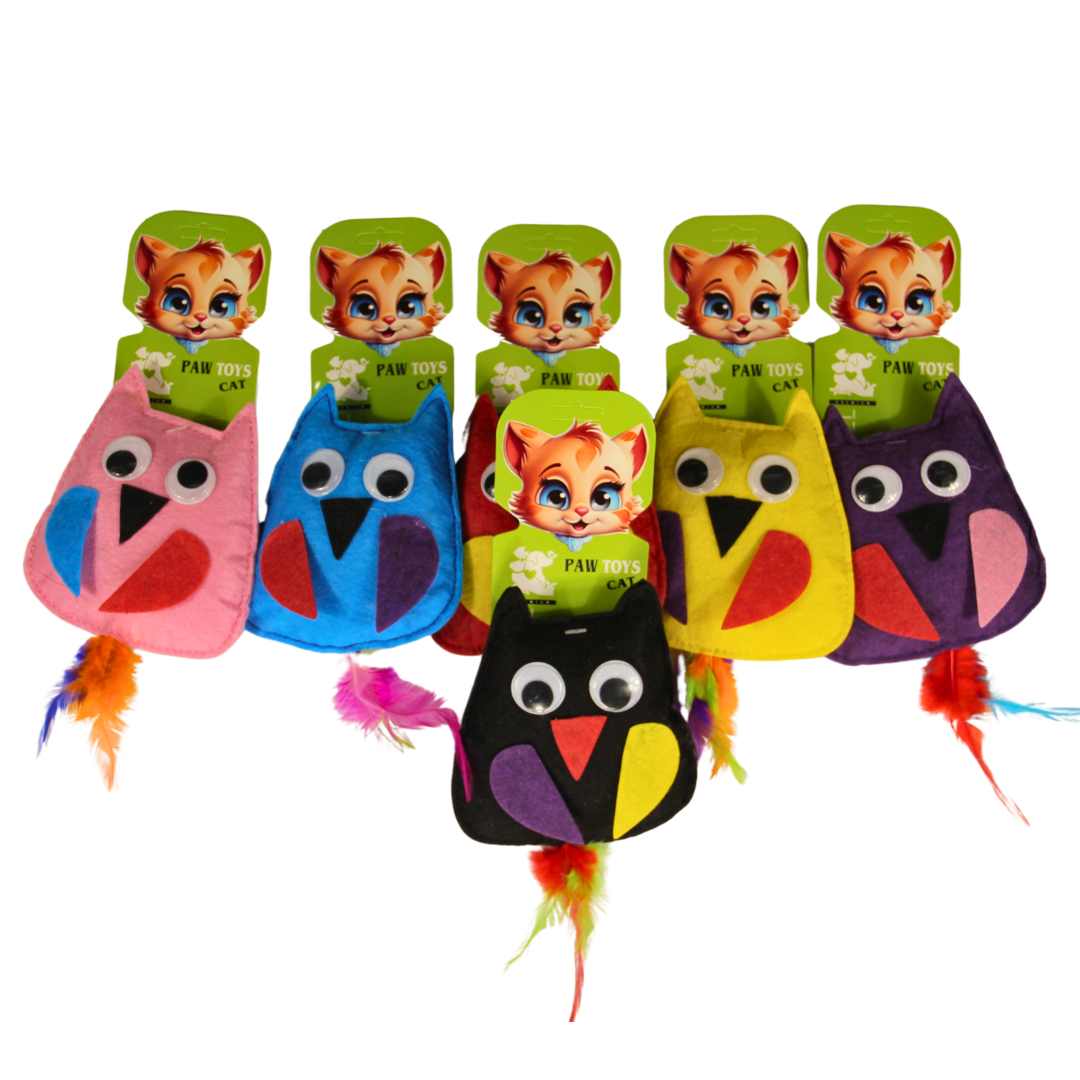 Nanbell Catnipli Baykuş Kedi Oyuncağı – Tüylü ve Eğlenceli Kedi Oyuncağı AO044