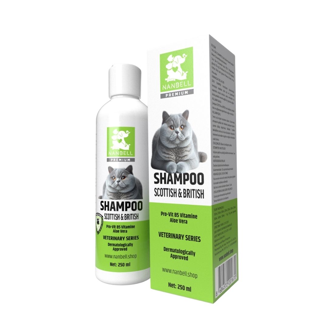 Nanbell Scottish British Kedi Şampuanı 250 ml – Özel Formüllü Hassas Bakım