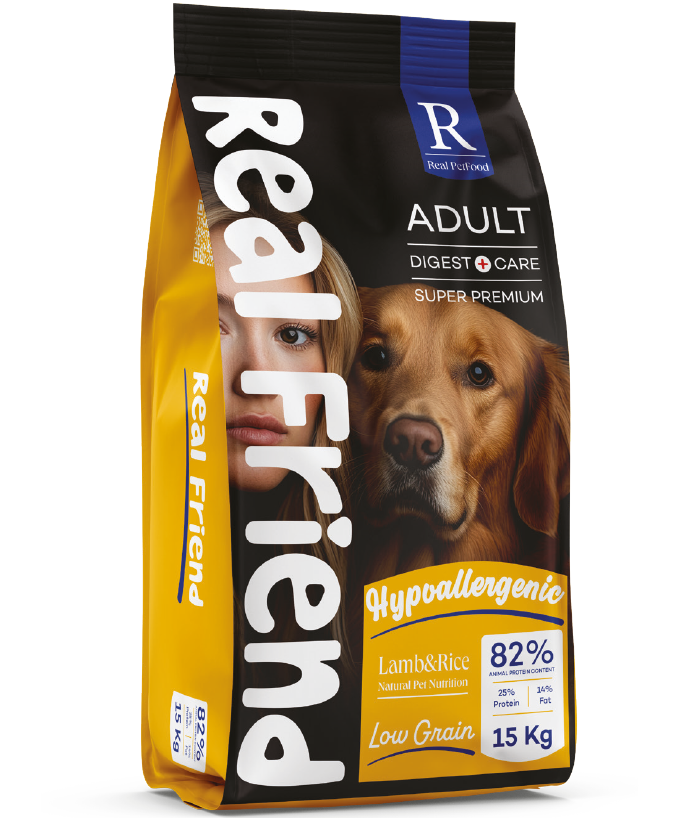 Real Friend Yetişkin Köpek Maması – Kuzu Etli & Pirinçli 2.5 Kg | Sağlıklı Sindirim ve Parlak Tüyler İçin Dengeli Beslenme