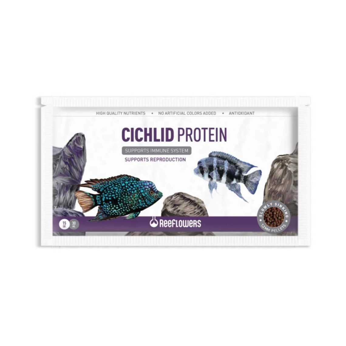 REEFLOWERS CİCHLİD PROTEİN PELLET 15 GR ZARF YEM
