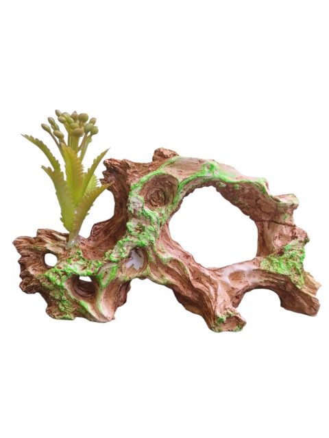 Altan Delikli Kaya Dekor – Akvaryumlar İçin Doğal Görünümlü Balık Saklanma Taşı