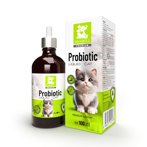 Kediler İçin Probiyotik Sıvı Takviye – Nanbell Probiotic Liquid Cat 100 ml