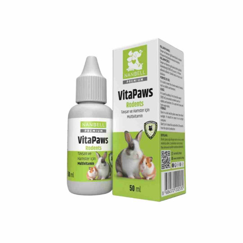Nanbell VitaPaws – Tavşan ve Hamsterlar İçin Multivitamin Takviyesi 30ml