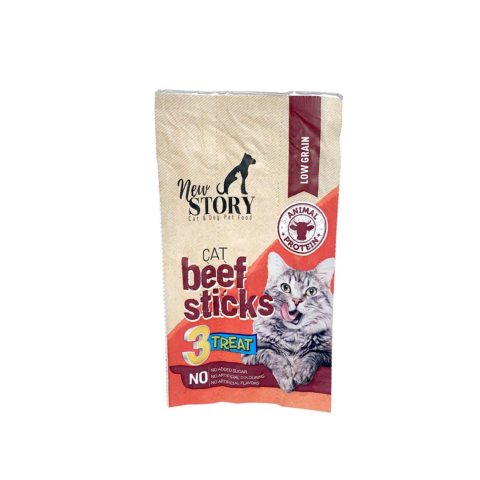 NEW STORY CAT BEEF SITICKS 15GR