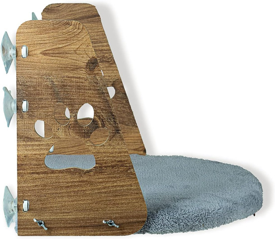 PELUŞLU CAMA YAPIŞAN KEDİ YATAGI