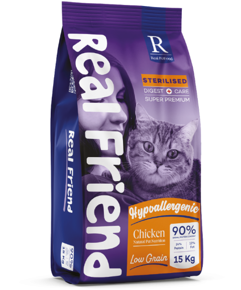 Real Friend Kısırlaştırılmış Yetişkin Kedi Maması – Tavuklu 1,5 Kg | Denge, Form ve Sağlıklı Yaşam İçin Özel Formül