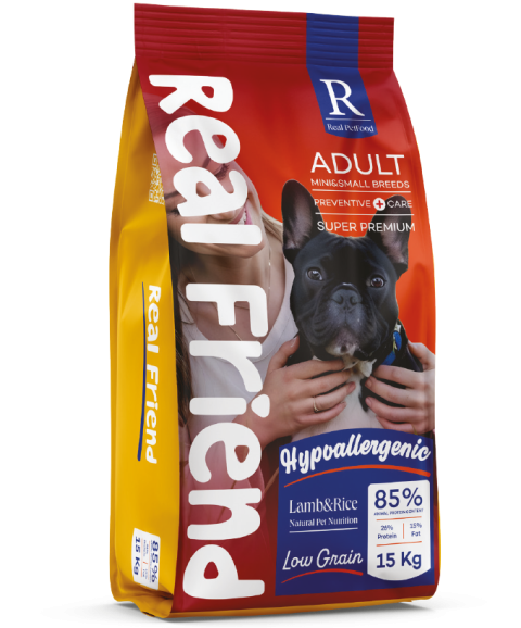 Real Friend Mini Küçük Irk Yetişkin Köpek Maması – Kuzu Etli & Pirinçli 2.5 Kg | Enerjik Küçük Irklar İçin Hassas Beslenme