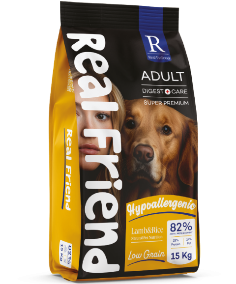 Real Friend Yetişkin Köpek Maması – Kuzu Etli & Pirinçli 2.5 Kg | Sağlıklı Sindirim ve Parlak Tüyler İçin Dengeli Beslenme
