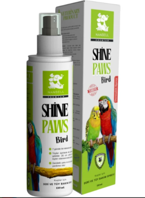 Shine Paws Dermabit Sprey for Bird - Kuşlar için Cilt Sağlığı ve Temizlik Spreyi