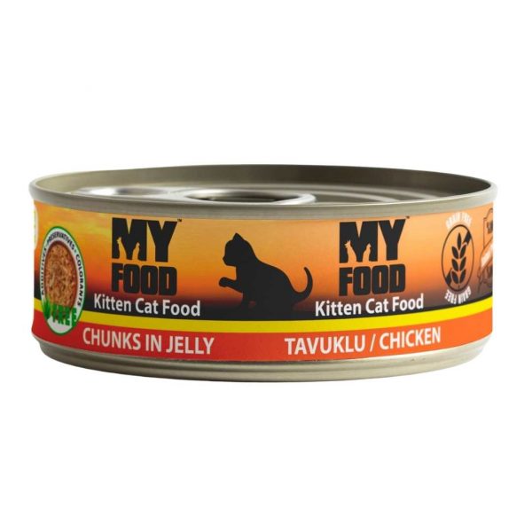 My Food Chunk in Jelly Tavuklu Yavru Kedi Maması Konserve 100 gr